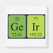 Geir periodieke table name magnet (Voorkant)