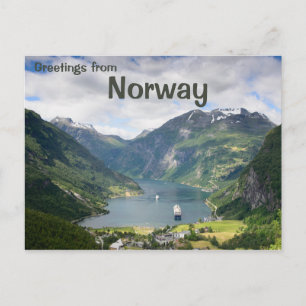 Geiranger fjord begroetings briefkaart