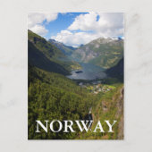 Geiranger Fjord landschap, Noorwegen Briefkaart (Voorkant)
