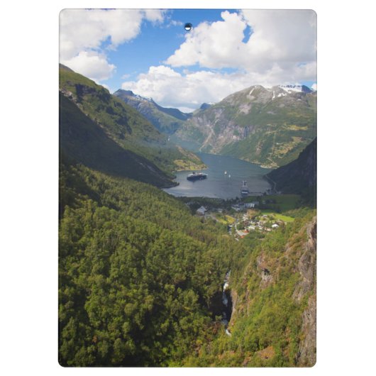 Geiranger Fjord landschap, Noorwegen Klembord (Achterkant)