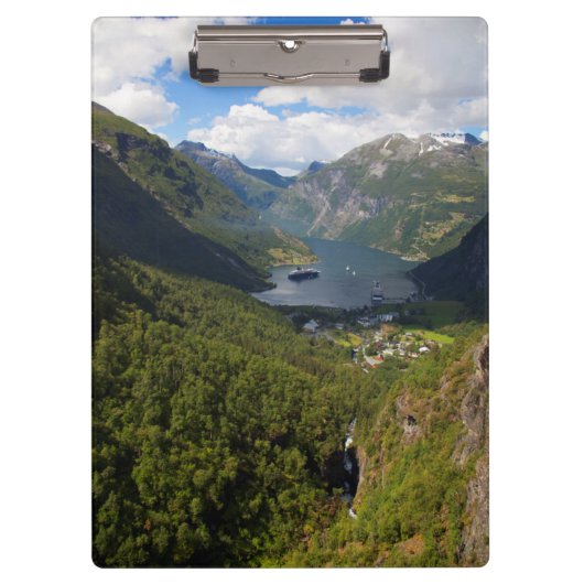 Geiranger Fjord landschap, Noorwegen Klembord (Voorkant)