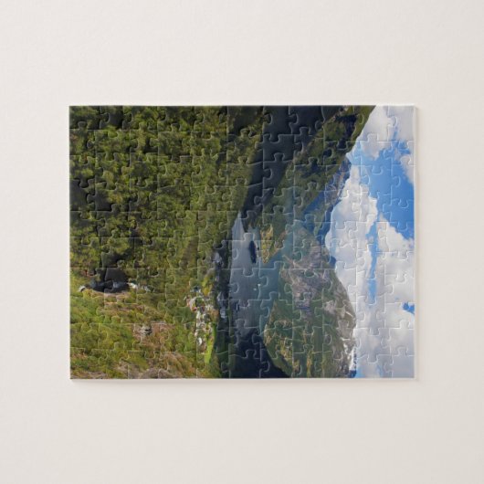 Geiranger Fjord landschap, Noorwegen Legpuzzel (Horizontaal)