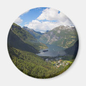 Geiranger Fjord landschap, Noorwegen Magneet (Voorkant)