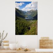 Geiranger Fjord landschap, Noorwegen Poster (Keuken)