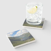 Geiranger Fjord landschap, Noorwegen Stenen Onderzetter (Zijkant)