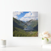 Geiranger Fjord landschap, Noorwegen Vierkante Klok (Huis)