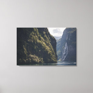 Geiranger Fjord Noorwegen Canvas Afdruk
