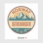 Geiranger, Noorwegen Norway Sticker (Vel)