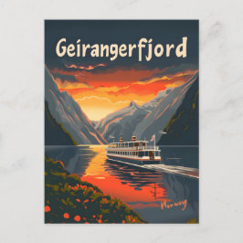 Geirangerfjord  kunst briefkaart