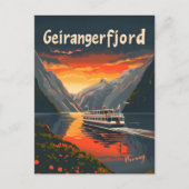 Geirangerfjord  kunst briefkaart (Voorkant)
