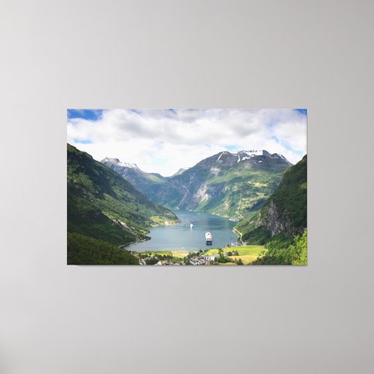 Geirangerfjord landschap canvas (Voorkant)
