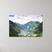 Geirangerfjord landschap canvas afdruk (Voorkant)