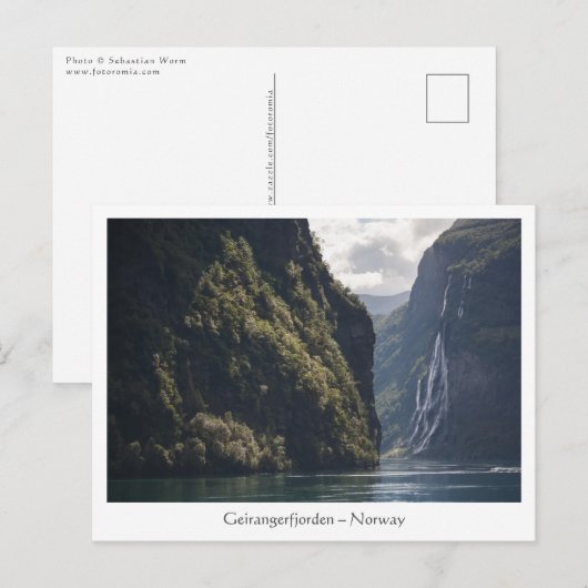 Geirangerfjord Noorwegen Briefkaart (Voorkant / Achterkant)