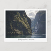 Geirangerfjord Noorwegen Briefkaart (Voorkant)