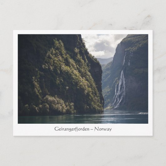 Geirangerfjord Noorwegen Briefkaart (Voorkant)