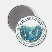 Geirangerfjord Noorwegen Magneet (Voorkant / Achterkant)