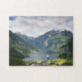Geirangerfjord uitzicht in Noorwegen puzzel Legpuzzel (Horizontaal)