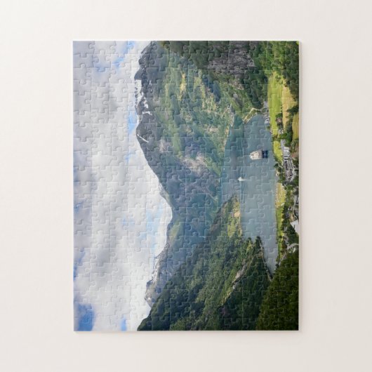 Geirangerfjord uitzicht in Noorwegen puzzel Legpuzzel (Verticaal)