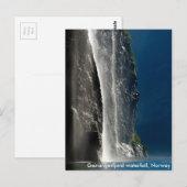 Geirangerfjord waterfall, Noorwegen Briefkaart (Voorkant / Achterkant)