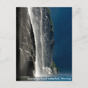 Geirangerfjord waterfall, Noorwegen Briefkaart