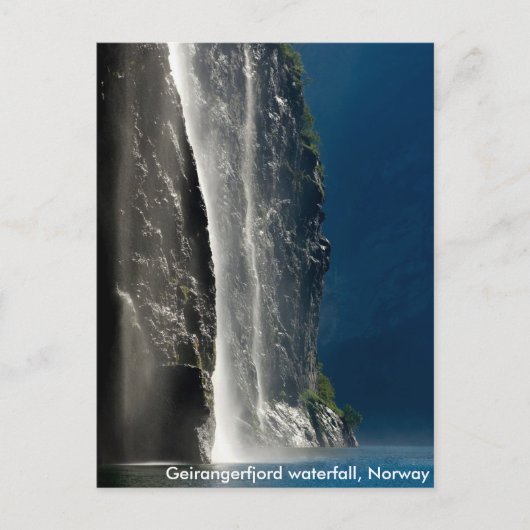 Geirangerfjord waterfall, Noorwegen Briefkaart (Voorkant)