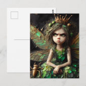 geïrriteerd fee gouden insect briefkaart (Voorkant / Achterkant)