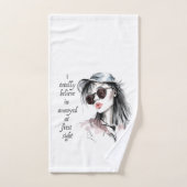 Geïrriteerd op het eerste gezicht bad handdoek (Handdoek)