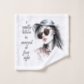 Geïrriteerd op het eerste gezicht bad handdoek (Wasdoekje)