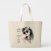 Geïrriteerd op het eerste gezicht grote tote bag (Achterkant)