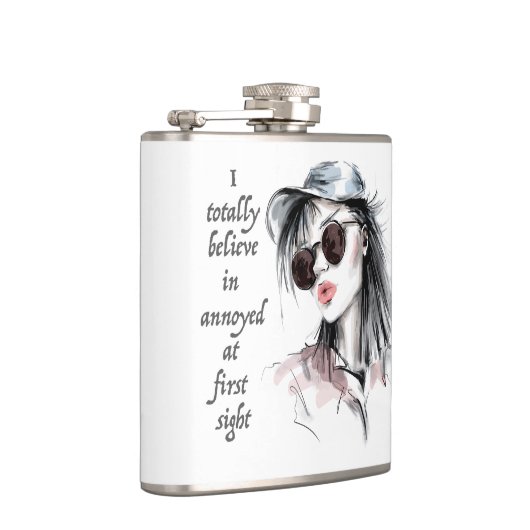 Geïrriteerd op het eerste gezicht heupfles (Rechts)