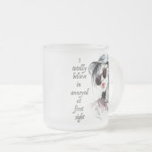 Geïrriteerd op het eerste gezicht matglas koffiemok (Voorkant rechts)