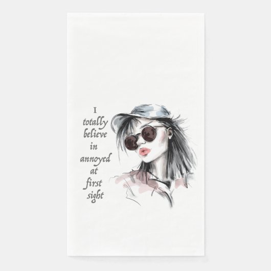 Geïrriteerd op het eerste gezicht servet (Voorkant)