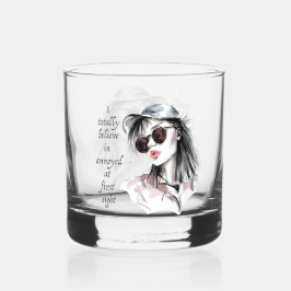 Geïrriteerd op het eerste gezicht whisky glas