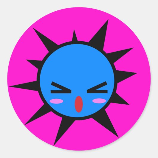 geïrriteerde bob ronde sticker (Voorkant)