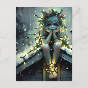 Geïrriteerde Fairy Kerstverlichting Briefkaart