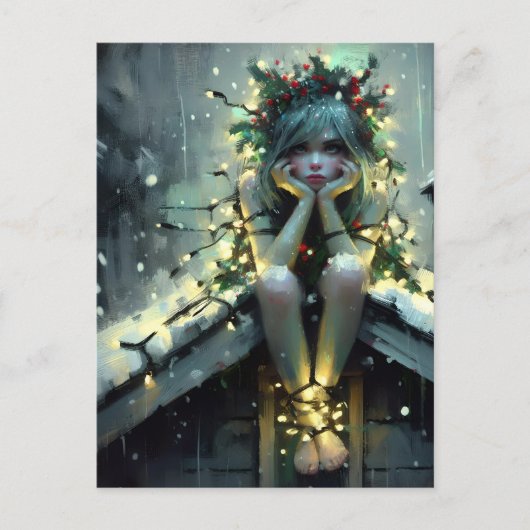 Geïrriteerde Fairy Kerstverlichting Briefkaart (Voorkant)