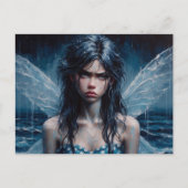 Geïrriteerde Fairy Rainy Ocean Trip Briefkaart (Voorkant)