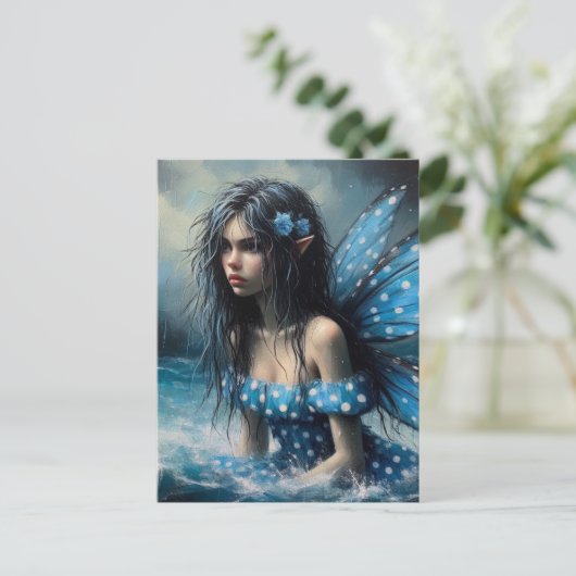 Geïrriteerde fee in de oceaan briefkaart (Staand voorkant)