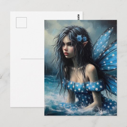 Geïrriteerde fee in de oceaan briefkaart (Voorkant / Achterkant)