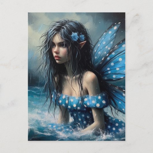 Geïrriteerde fee in de oceaan briefkaart (Voorkant)