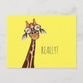 Geïrriteerde Giraffe - Funny Fridge Briefkaart (Voorkant)