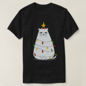 Geïrriteerde Grappige Kerstkat voor Kerstdag T-shirt (Design voorkant)