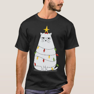 Geïrriteerde Grappige Kerstkat voor Kerstdag T-shirt