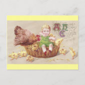 Geïrriteerde Hen & Naughty Child  Pasen Kaart (Voorkant)