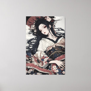 Geisha 071429 canvas afdruk