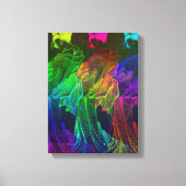 Geisha Abstracte Japanse wandkunst Canvas Afdruk (Voorkant)