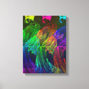 Geisha Abstracte Japanse wandkunst Canvas Afdruk