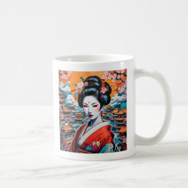 Geisha and Sakura: Japanese-Inspired Art Koffiemok