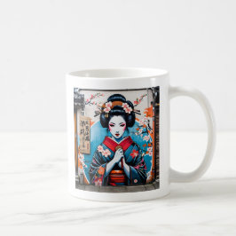 Geisha and Sakura: Japanese-Inspired Art Koffiemok