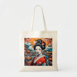 Geisha and Sakura: Japanese-Inspired Art Tote Bag